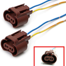 iJDMTOY (2) OEM 9006 HB4 Female Adapters Wiring Harness Sockets w/ 4-Inch Wire Pigtails Compatible With Headlights or Fog Lights Use
