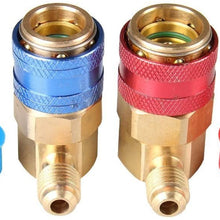 Wilk New R134a System Port QC15 AC Quick Connector Adapter HVAC Coupler Car Auto Air-Conditioning