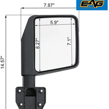 EAG Reflection Mirrors Side View Mirror Fit for 76-20 Wrangler CJ7 YJ TJ JK JL