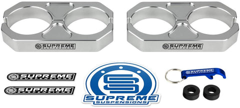 Supreme Suspensions - Silver Universal Billet T6 Aluminum Coilover Reservoir Brackets