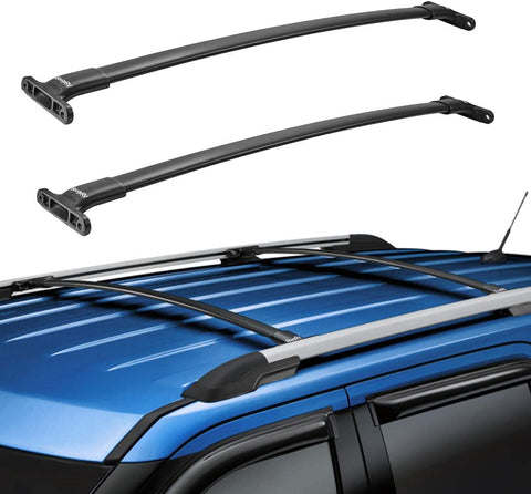 BougeRV Car Roof Rack Cross Bars for 2016-2019 Ford Explorer with Side Rails, Aluminum Cross Bar Replacement for Rooftop Cargo Carrier Bag Luggage Kayak Canoe Bike Snowboard Skiboard