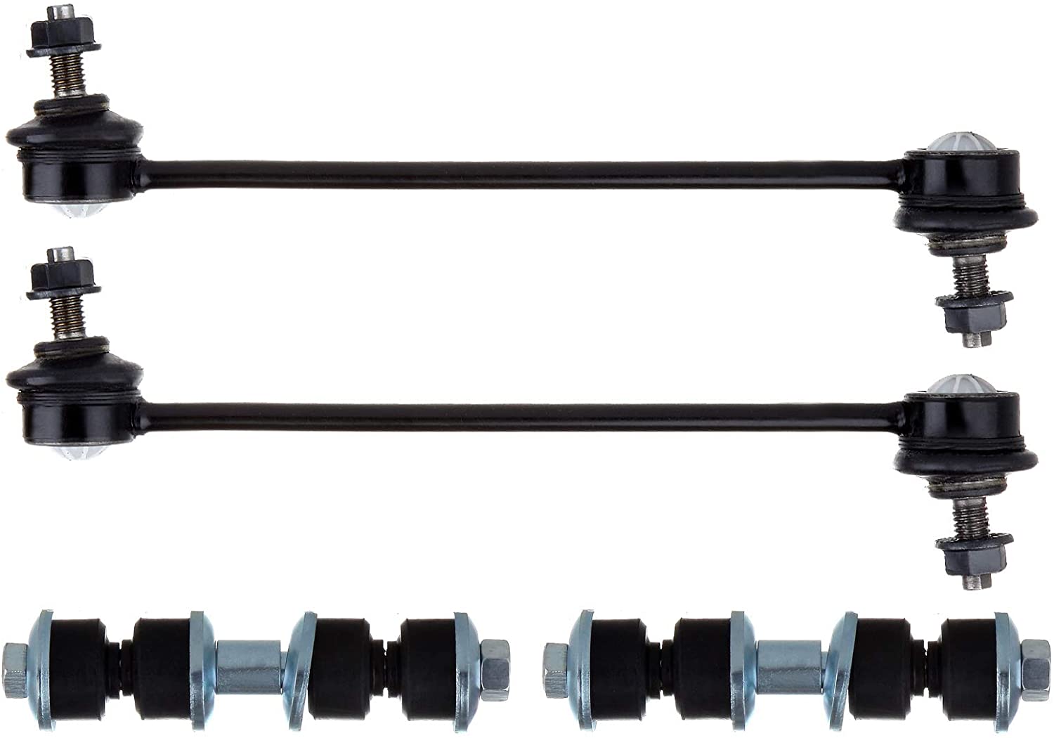 LSAILON 4pcs Front Sway Bar End Links Rear Sway Bar End Links - Non SVT Models Kit Fit for 2000-2010 Ford Focus