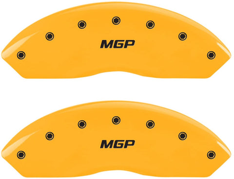 MGP Caliper Covers 16232FMGPYL Caliper Cover, Set of 2 (Yellow Front Engraved Front: MGP Powder Coat Finish Black Characters)