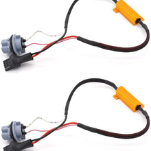 FOORDAY 50W 8ohm 7440 Led Load Resistors Connector Fix Turn Signal Bulb DRL Error Free Decoder LED Canbus Decoder (2 Pcs)
