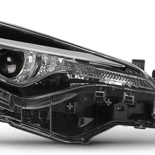 [For 2017-2019 Toyota Corolla L & LE Model] Passenger Side Black Housing OE-Style Single Projector Beam Headlight Headlamp Assembly