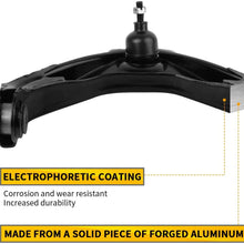 Front Control Arm Kit Compatible with 2000-2012 Chevrolet Avalanche/Silverado/Suburban, 2000-2012 GMC Sierra Yukon XL, 2003-2009 Hummer H2 (Fit 8-Lug Models Only)