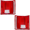 Aftermarket Replacement Driver and Passenger Set Tail Lights Lens with Chrome Trim Compatible with 73-91 C/K Pickup Truck SUV 5968329 5968330