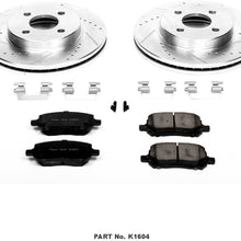 Power Stop K1604 Front Brake Kit with Drilled/Slotted Brake Rotors and Z23 Evolution Ceramic Brake Pads