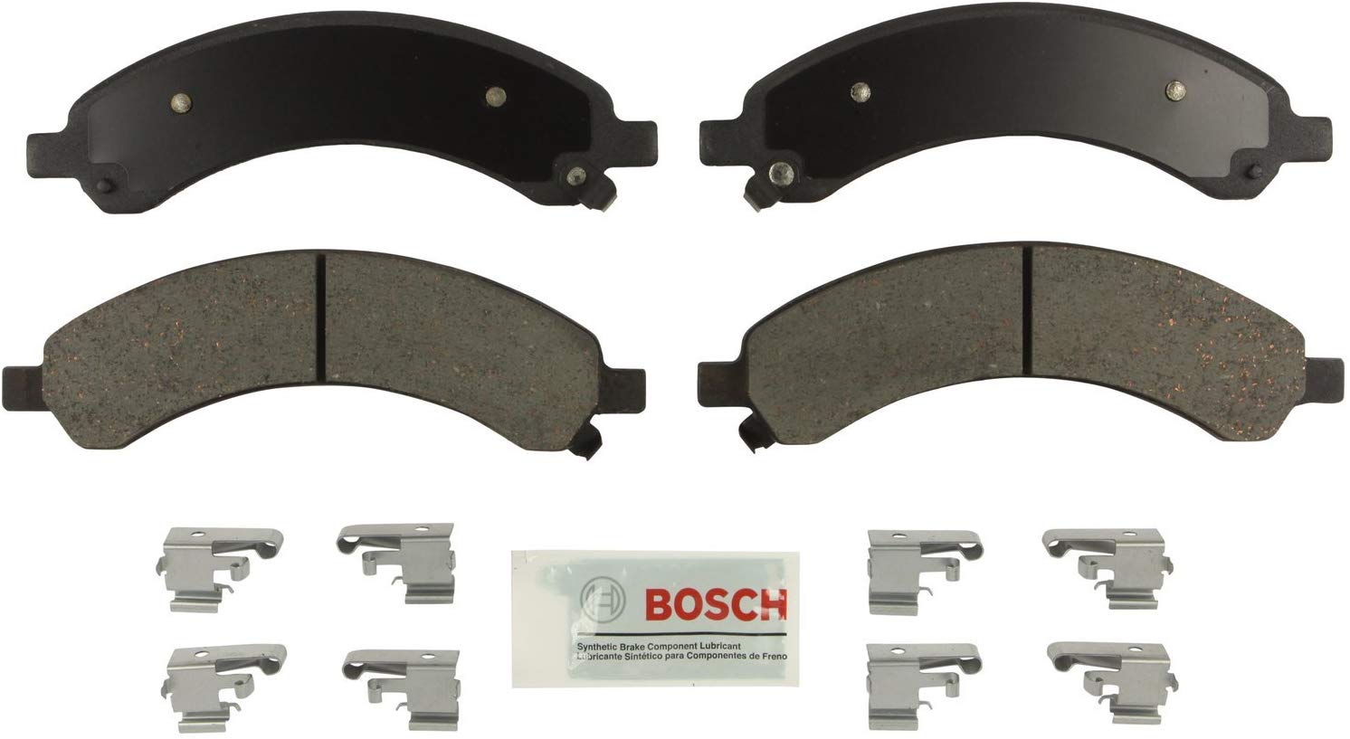 Bosch BE989H Blue Disc Brake Pad Set with Hardware for 2003-08 Chevrolet Express and GMC Savana 3500 Series Vans - REAR