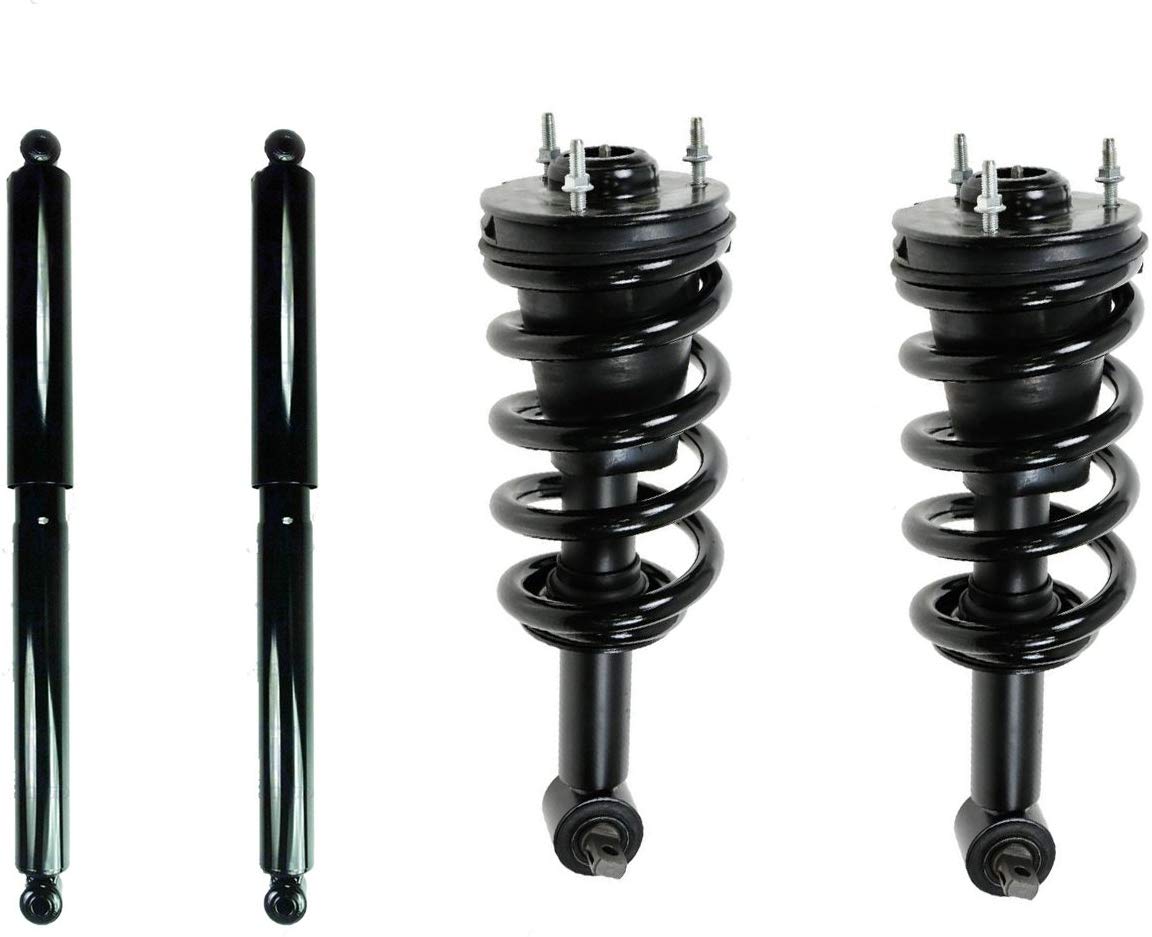 All (4) New Front & Rear Complete Strut Assembly & Shock Absorber Set - 4x4 Only for 2007-2013 Chevy Silverado 1500 - [07-13 GMC Sierra 1500]