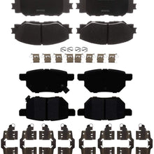 Front Rear Ceramic Brake Pad Set Kit For Pontiac Scion Toyota Matrix FWD