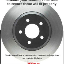 Detroit Axle - 10.2" dia (259mm) REAR Drilled and Slotted Brake Rotors - Performance Grade - Check Fitment Chart