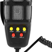 Alarm Horn, 115-130db Super Loud Car 5 Tone Warning Alarm Siren Horn Speaker with Mic
