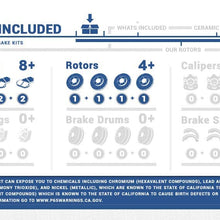 CRK13575 FRONT 296 mm + REAR 281 mm Premium OE 5 Lug [4] Rotors + [8] Quiet Low Dust Ceramic Brake Pads