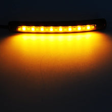 Purishion 2x Universal Flexible LED Turn Signal Tail Brake License Plate Light Integrated for Motorcycle Bike ATV Car RV SUV, Brake/Running Tail Light(2Pack) (Amber White)