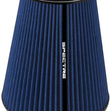 Spectre Universal Clamp-On Air Filter: High Performance, Washable Filter: Round Tapered; 4 in (102 mm) Flange ID; 10.25 in (260 mm) Height; 7.5 in (191 mm) Base; 4.313 in (110 mm) Top, SPE-HPR9612B