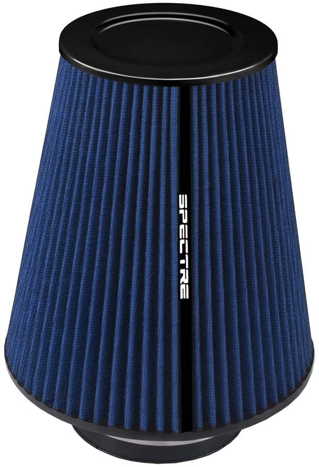 Spectre Universal Clamp-On Air Filter: High Performance, Washable Filter: Round Tapered; 4 in (102 mm) Flange ID; 10.25 in (260 mm) Height; 7.5 in (191 mm) Base; 4.313 in (110 mm) Top, SPE-HPR9612B