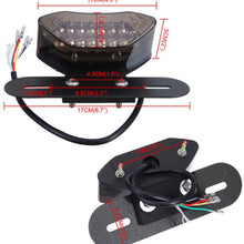 ANKIA 12V 16 LED Universal Motorcycle Integrated Brake Tail Running Light Turn Signla License Plate Lamp (Smoked Black Cover)