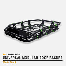 Stehlen 642167819219 Universal HD Sport Modular Steel Roof Rack Basket with Wind Fairing - Matte Black/Green
