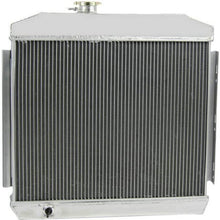 OzCoolingParts 4 Row Core Aluminum Radiator + 2 x 10" Fan w/Shroud + Thermostat/Relay Wire Kit for 1955-1957 1956 Chevry Bel Air/Del Ray/Nomad/210/150 V8, V8 Engine