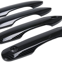 Eiseng Auto Exterior Door Handle Cover Trim Strip 4pcs for Toyota Camry 2018 2019 2020/2020 Corolla / 2019 2020 Avalon / 2016 2017 2018 2019 Prius (Carbon Fiber)