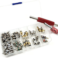Nikauto 100Pcs Automotive Air Conditioning Part Valve Core and 2Pcs Car A/C Valve Core Remover Tool