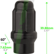 DPAccessories LCE3L5HESBK04020 20 Black 12x1.25 Closed End ET Spline Tuner Lug Nuts for Aftermarket Wheels Wheel Lug Nut