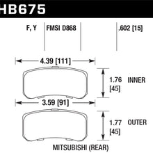 Hawk Performance HB675F.602 HPS Brake Pad