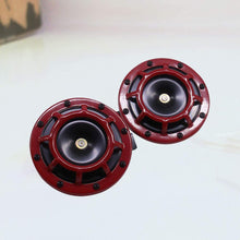 Wakauto 2pcs 12V Electric Blast Tone Horn with Relay Round Loud Horn Speaker for Cars Trucks Motorcycles Scooters Tractors