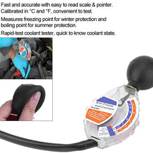 Akozon Car Coolant Tester Quality Dial Type Rapid-Test Anti-Freeze Densitometer Coolant Tester Automotive Antifreeze Tester Accessory