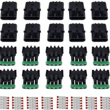 MUYI 10 Kit 2 Pin Way Waterproof Electrical Connector 2.5mm Series Terminals Quick Locking Wire Harness Sockets