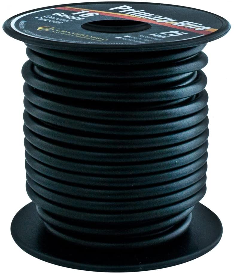 GG Grand General 55237 Primary Wire 500ft Roll with Spool for Trucks, Automobile, Red