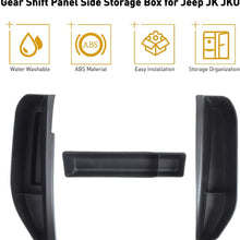 Savadicar JK GearTray Gear Shift Console Storage Box Auto Transmission Organizer Tray for 2011-2018 Jeep Wrangler JK JKU, Interior Accessories, Black (3 PC)