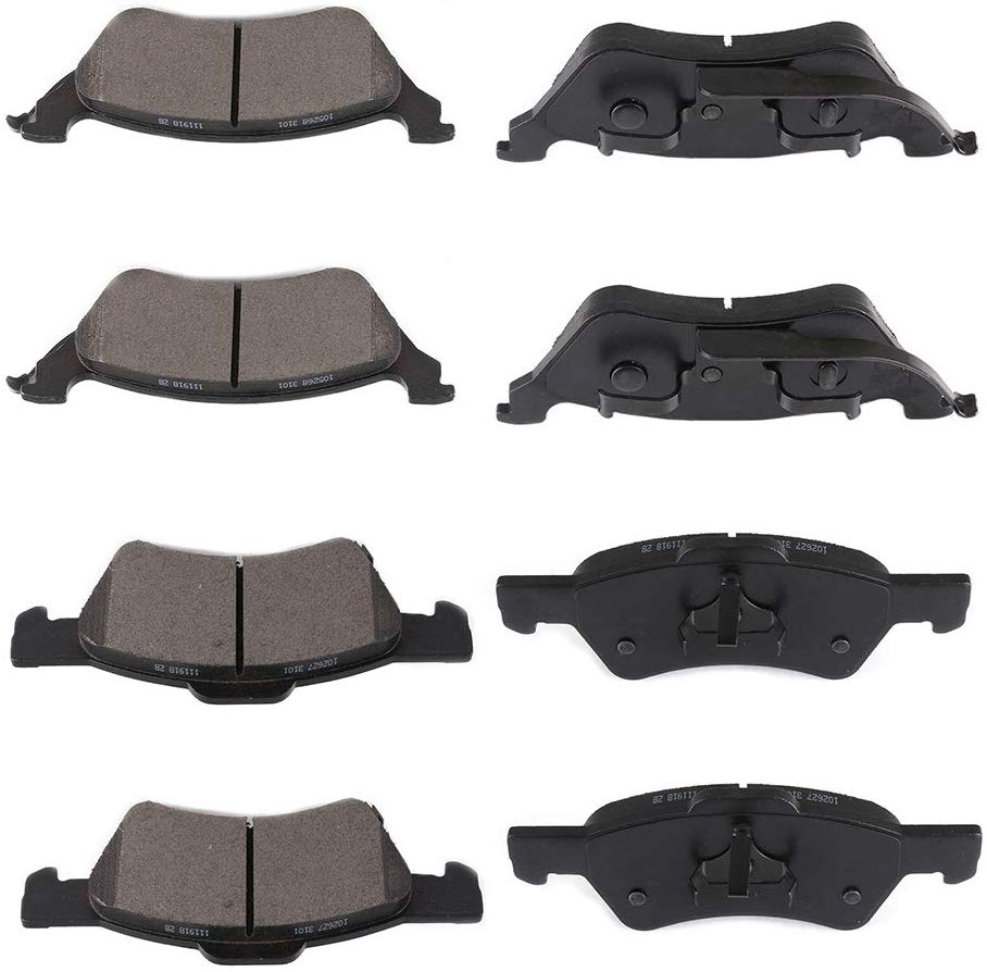 SCITOO 8pcs Front Rear Ceramic Brake Pads fit for 2001-2007 Chrysler Town Country,2001-2007 Dodge Caravan,2001-2007 Dodge Grand Caravan