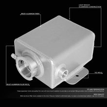 Universal 1.25 Qt Aluminum Radiator Coolant Expansion Overflow Tank Reservoir Replacement