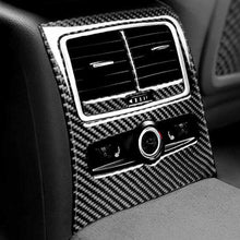 Rear Air Conditioning Vent Fe Cover, Carbon Fiber Car Rear Air Condition Vent Sticker Trim Decoration Fit for A6 2005-2011
