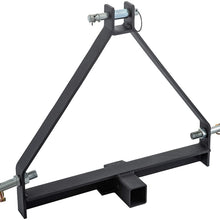 Mophorn 3 Point 2 Inch Heavy Duty Receiver Trailer Hitch Category 1 Tractor Drawbar 15 Inch Height