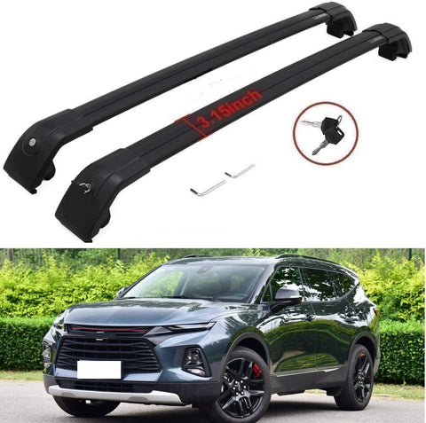 SAREMAS Black roof Cargo Racks for Chevrolet Chevy Blazer 2019 2020 2021 roof Rack Rail Cross Bars Luggage Carrier Lockable 2