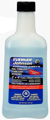 Johnson Evinrude 2 + 4 Fuel Conditioner 16-oz Bottle 0766209
