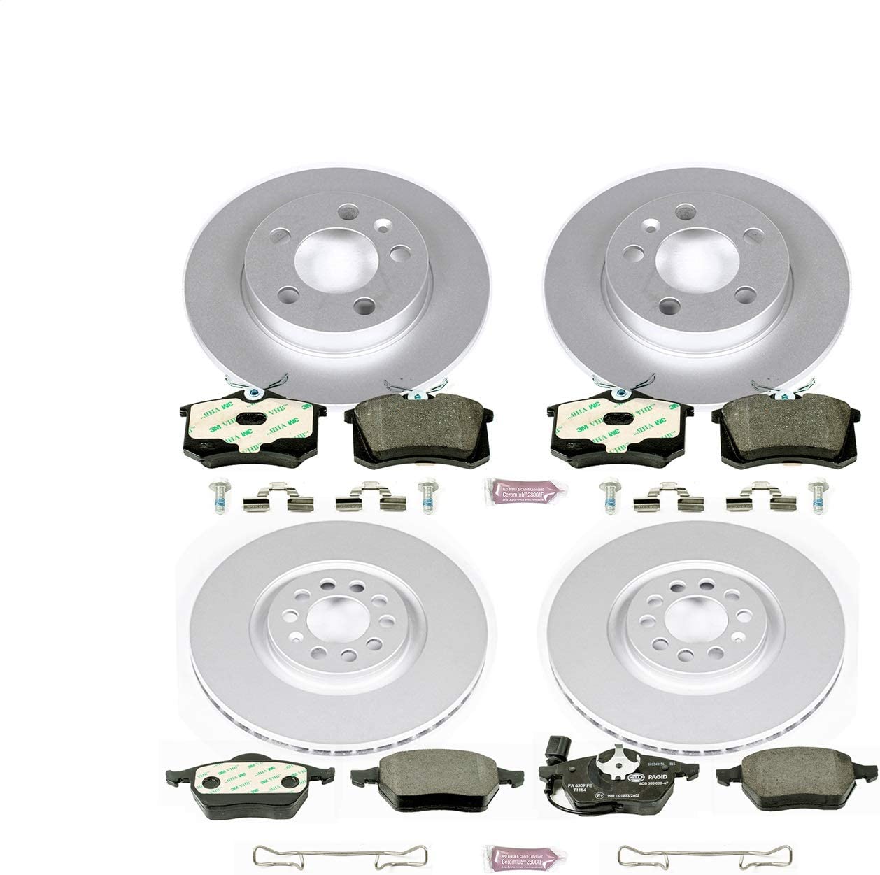 Power Stop ESK2795 Front and Rear Euro-Stop Brake Kit