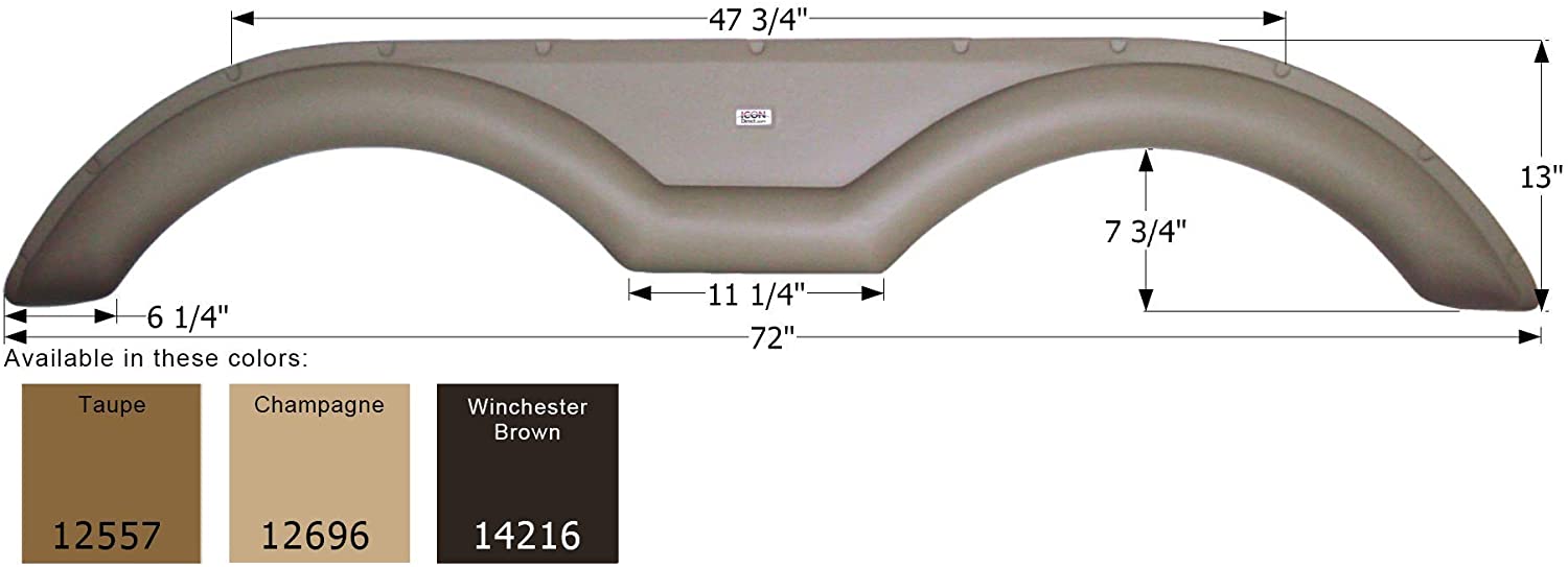 ICON Fender Skirt, Tandem, Sunnybrook, FS2557, Taupe