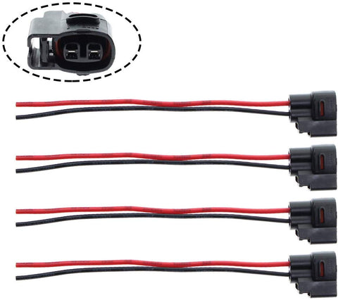 MOTOALL Ignition Coil Connector Plug Wire Harness Pigtail Wiring Loom 2-wire Female for 90980-11246 Toyota Lexus Mazda RX7 & 1JZ-GE 1JZJZ-GTE 2JZ-GE 2JZ-GTE 1UZ-FE 4A-GE 3S-GE 3S-GTE engine - 4pcs