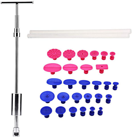 30pcs Auto Body Paintless Dent Repair Tools, Car Dent Repair Puller Glue Puller Tabs Sliding Hammer