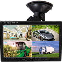 7 Inch HD 4 Split Quad Video Displays Backup Monitor kit LCD Rear View Monitor for Car Backup Camera Kit & Home Surveillance Security System