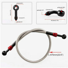 Weiyang Aluminum+Plastic 575mm 945mm Motocycle Motorbike M 10 Hydraulic Weaving Brake Clutch Hose Pipe Line (Color : 945MM)