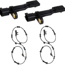 AUTEX 4pcs Front & Rear ABS Wheel Speed Sensor ALS1918 ALS1932 68003281AA Compatible with Jeep Wrangler Rubicon 3.8L & Sahara 3.8L & Unlimited Rubicon 3.8L 2007 2008 2009 2010 2011 2012 2013 2014