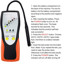 HZGrille Brake Fluid Tester Auto Brake Diagnostic Testing Tool for DOT3 DOT4 DOT5.1 Brake Fluid, for All Brands of Cars