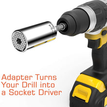 Universal Socket, Self-adjusting Socket Fits Standard 1/4'' - 3/4'' Metric 7mm-19mm, Adapter Socket for Wrench Ratchet & Power Drill, Tools Gifts for Men Him Husband Dad Father DIY Handyman Women