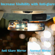 Heart Horse Anti Glare Rear View Mirror, Suction Cup Universal Rearview Mirror for Car Truck, Adjustable Interior Windshield Blue Mirror Reduce Blind Spot (Anti-Glare, 9.65'')