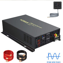 3000 Watt 12V DC Pure Sine Wave Power Inverter with Remote Control Switch, Dual 110V 120V AC Outlets, Automotive Back Up Power Supply Car Converter for RV Truck Boat Camping